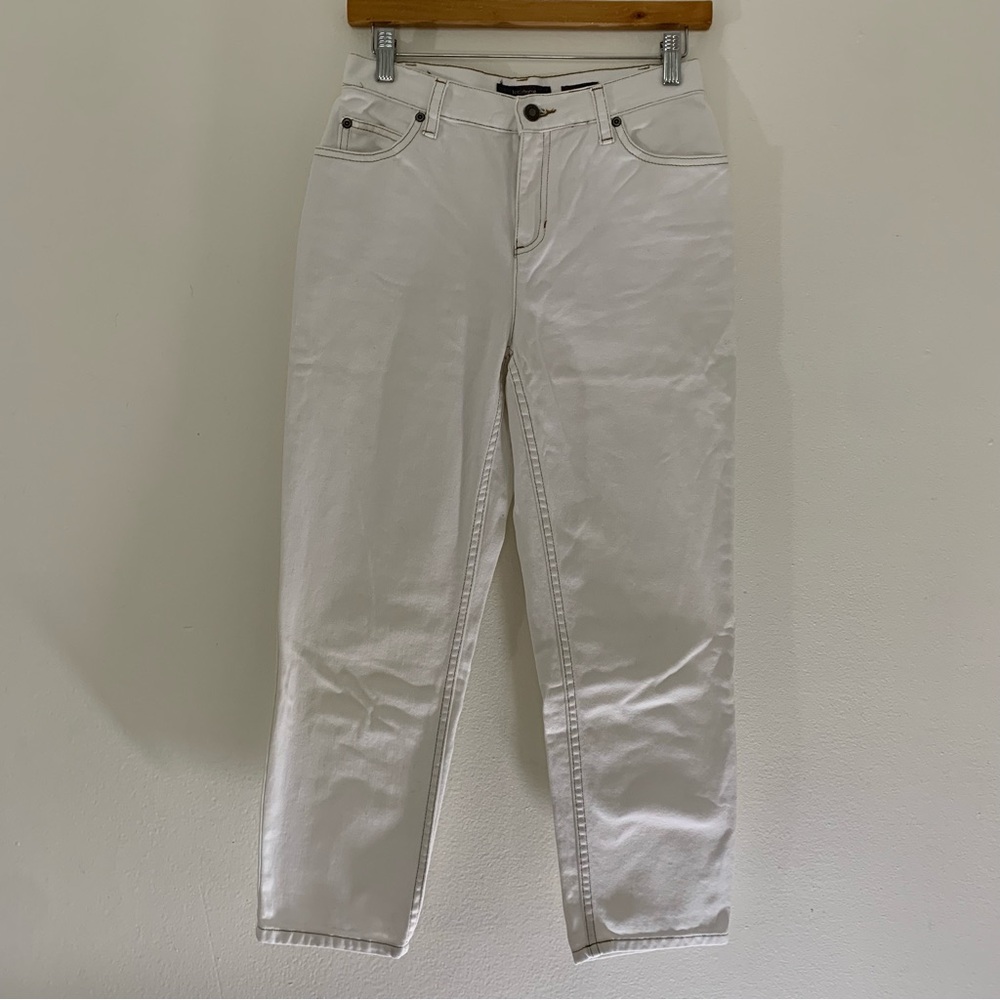 LIZ CLAIBORNE white jeans vintage petite